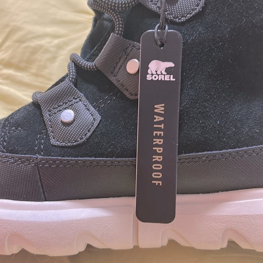 NWT Sorel black nubuck fur fleece lined waterproof Explorer Next Joan boots - Picture 7 of 16
